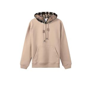 【自营】BURBERRY博柏利 男款加绒宽松保暖连帽卫衣 80450061流行