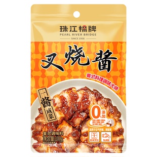 珠江桥牌广东蜜汁叉烧酱0添加广式叉烧汁港式秘制叉烧肉腌料家用
