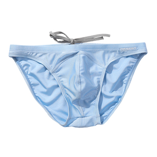 泳裤男三角低腰时尚亮闪面料高弹游泳裤海边度假游泳美黑比基尼男