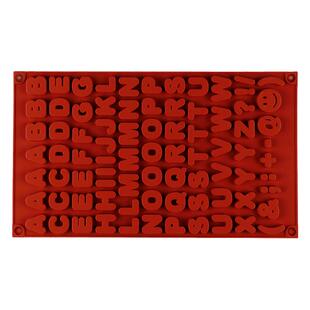 创意英文字母数字造型硅胶生日蛋糕装饰DIY巧克力翻糖模具耐高温