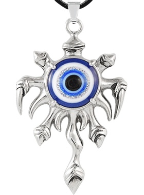 钛钢眼睛饰品复古男士祈福吊坠