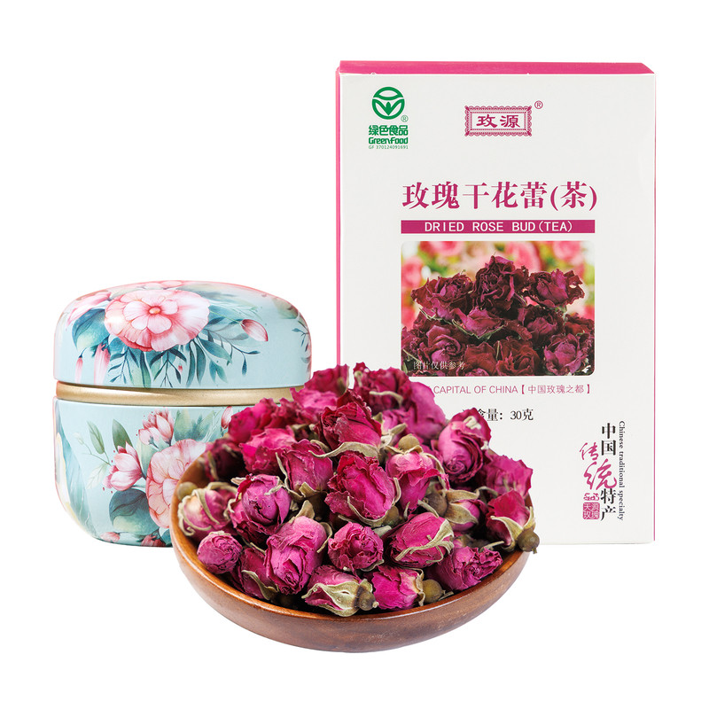 平阴玫瑰花茶重瓣干玫瑰花蕾茶大朵无硫熏非墨红玫瑰花官方旗舰店