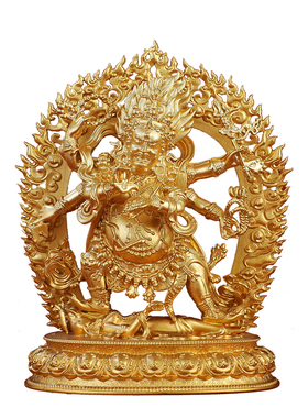 藏式六臂玛哈嘎拉摆件10cm