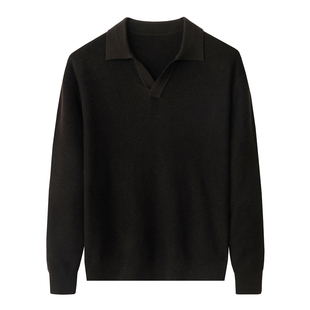 【可机洗毛衣】重磅肌理感剪刀领羊毛衫男痞帅V领打底针织衫内搭