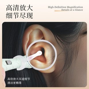 儿童发光耳勺套装 宝宝耳屎工具头耳掏耳朵挖安全充电专用镊子软采