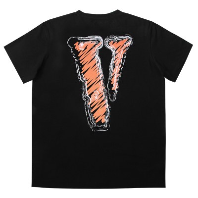 VLONE 手绘V字logoT恤男女同款情侣款 黑色