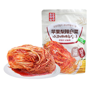 包邮延边朝鲜族泡菜金刚山韩式苹果梨辣白菜泡菜450克下饭菜咸菜