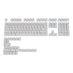 腹灵纯白键帽原厂侧刻PBT透光wooting 美加狮mad60 fire68 雨75