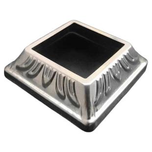 304欧式钛金压花纹方管装饰盖黑钛玫瑰金封口盖楼梯立柱底盖管封