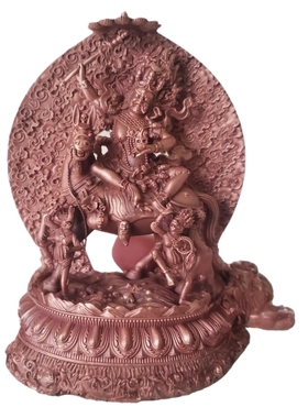 尼泊尔工艺藏传纯铜吉祥天母护法