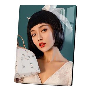拉米娜版画定制摆台相框diy人像画照片水晶制作版画挂墙装饰成品