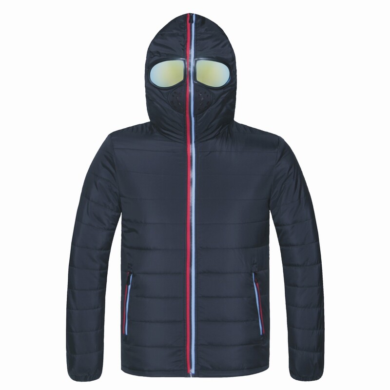 青少年连帽棉衣带眼镜奥特曼棉服户外防护棉袄情侣装外星人外套潮