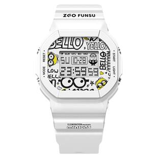 正港ZGO 只看时间小黄人联名手表男周边学生女儿童卡通男孩电子表