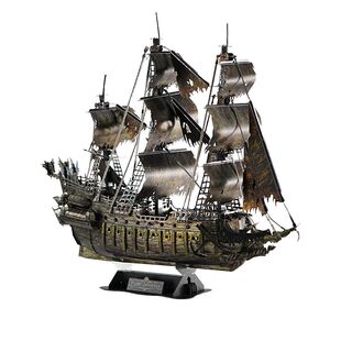 金属拼装模型加勒比海盗船飞翔的荷兰人号积木3d立体拼图手工diy