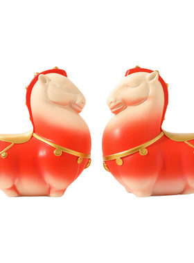 马年吉祥物创意办公室工位摆件