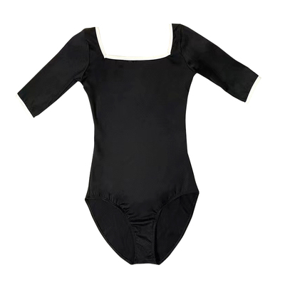 倚玲方领连体服芭蕾中袖基训练功