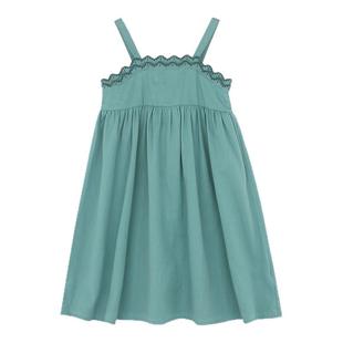 大耳象女童刺绣边吊带连衣裙夏季新款宝儿休闲度假裙子