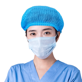 医用一次性医生帽手术室护士圆帽防尘工作头套无纺布外科男女帽子
