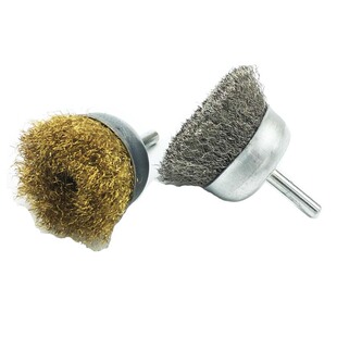 杆碗铜丝轮带柄碗型铜丝刷抛光轮钢丝打磨头不锈钢丝刷除锈去毛刺