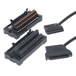 三菱Q/L/R台达汇川欧姆龙 40针位I/O信号牛角PLC端子排台模组