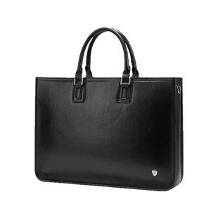 七匹狼真皮公文包男士2025新款高级感商务通勤律师单肩手提包男款