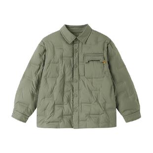 英氏超韧绒儿童羽绒服冬季内搭保暖男童轻薄女童冬装短款外套新款