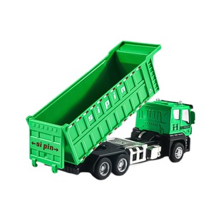 乐凡绿色仿真儿童玩具翻斗车大号垃圾车惯性垃圾环卫车工程大货车