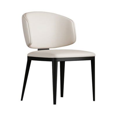 家用餐椅意式轻奢高端椅子中古设计师款靠背软包奶油白书桌椅2024