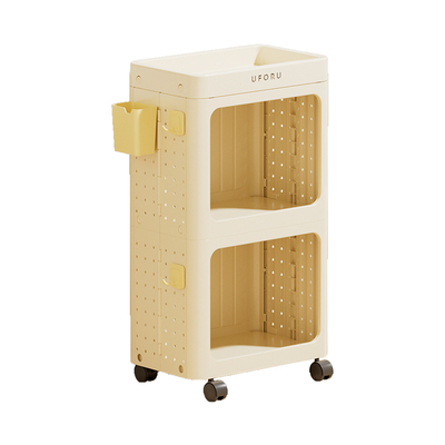 学生桌下洞洞板小推车书包置物架