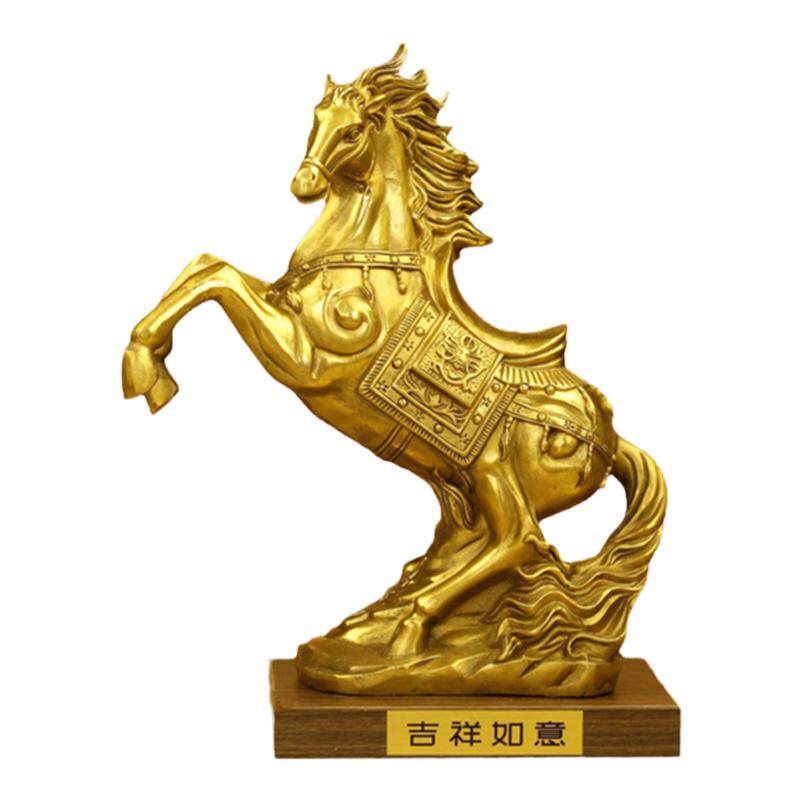 久鉴 铜马十二生肖马上发财马道成功笔筒办公居家桌面摆件