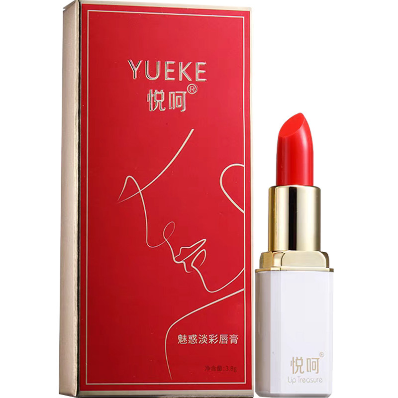 悦呵魅惑淡彩唇膏中国红
