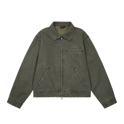AAKAM 26春新品水洗做旧棉质夹克复古经典宽松外套韩国代购