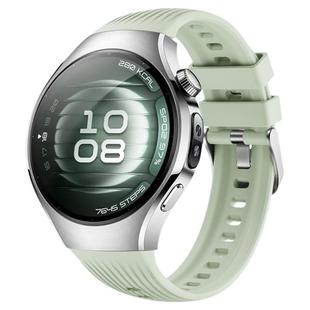 适用华为watch5专用手表带十周年款硅胶无缝按键拆腕表带watch5钛空银运动智能女生官方同款男士高级秋冬透气