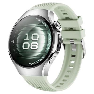 适用华为watch5专用手表带硅胶无缝按键拆腕表带watch5钛空银运动银河紫智能女生官方同款男士高级夏季透气