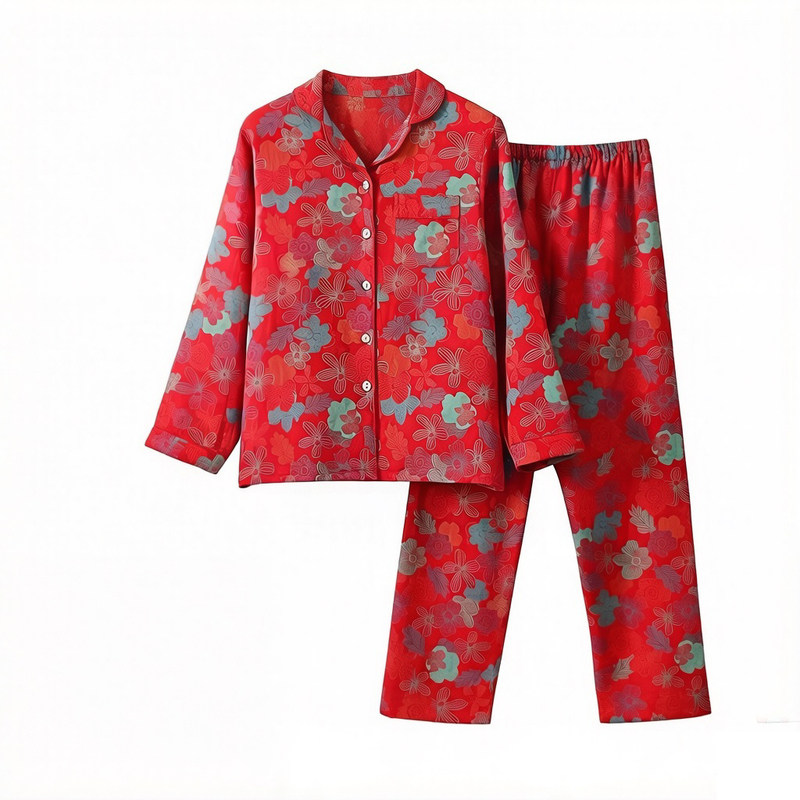 亲肤舒适纯棉纱布睡衣家居服