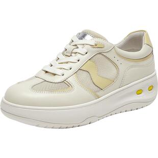 SKAP圣伽步女鞋2026春季新款德训鞋厚底透气镂空单鞋女运动休闲鞋