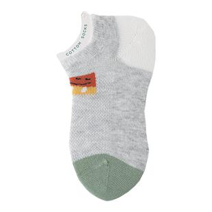 斑比儿童纯棉短袜春夏薄款男童网眼袜宝宝船袜浅口袜班比学生袜38
