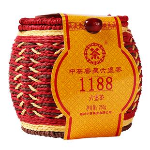 中茶 梧州窖藏六堡茶1188黑茶散茶萝装250g 中粮茶叶