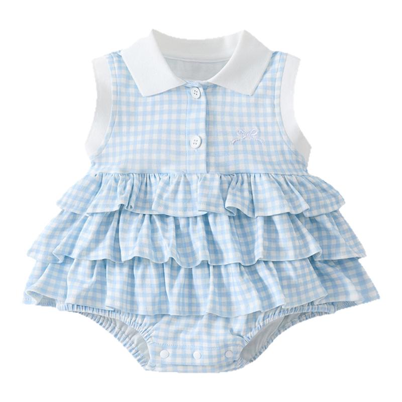 丹麦MARMAR KIDS夏季薄款婴幼儿POLO领宝宝蛋糕裙包屁衣爬服哈衣