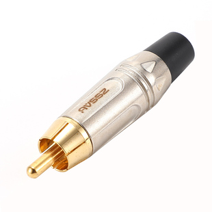 纯铜镀金RCA插头莲花音频公接头发烧音响线插头色差监控头连接器