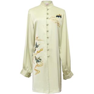 恋太极春夏太极服八段锦彩绘表演练功服太极拳晨练服飘逸光滑垂顺