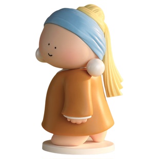 大美术馆 大艺术家摆件戴珍珠耳环的少女桌面工位手办生日礼物女