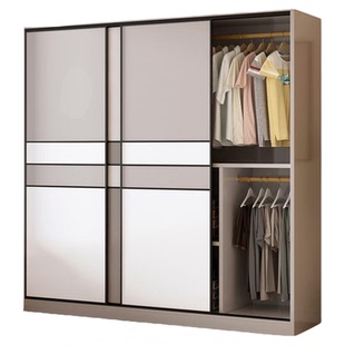 实木衣柜家用卧室出租房用简易儿童收纳柜2025新款爆款小户型衣橱