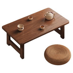 飘窗茶几折叠桌小户型家用折叠茶几中式复古风榻榻米桌子炕桌矮桌