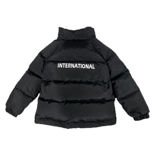 亲子装一家三口2025冬季韩版羽绒服母子装克莱因蓝时尚立领棉衣