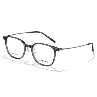 眼镜架施洛华素颜黑框男女