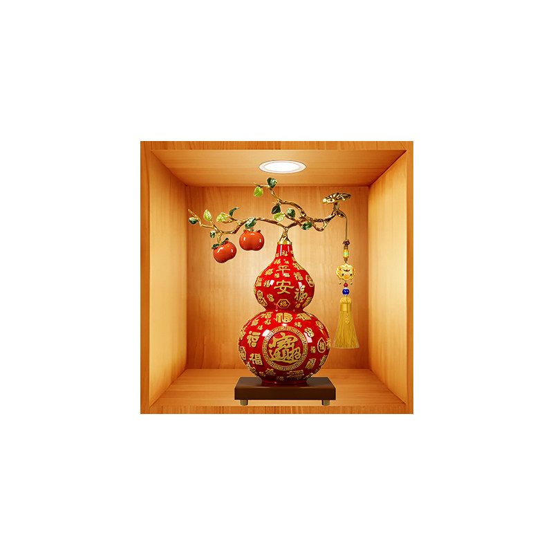 3D盆栽自粘墙贴卧室客厅吉祥
