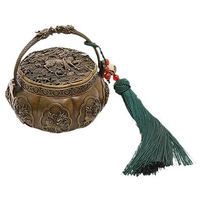 苏工麒麟黄铜香薰暖手炉