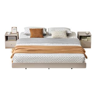 全友家居现代简约小户型1.5m榻榻米单人家用卧室1米8无床头双人床