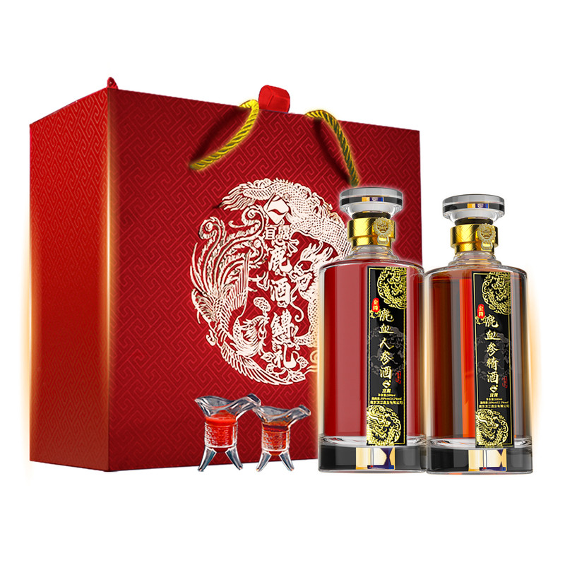 宜露鹿酒鐏礼鹿血人参酒过节送礼